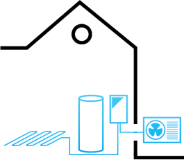 Niskotemperaturowa pompa ciepła powietrze-woda - ikona