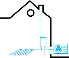 Hybrydowa pompa ciepła - ikona