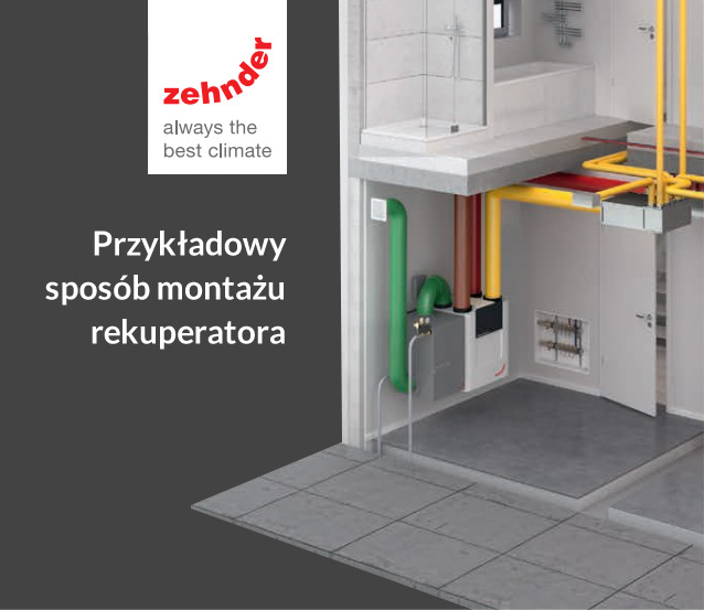 Przykładowy sposób montażu rekuperatora